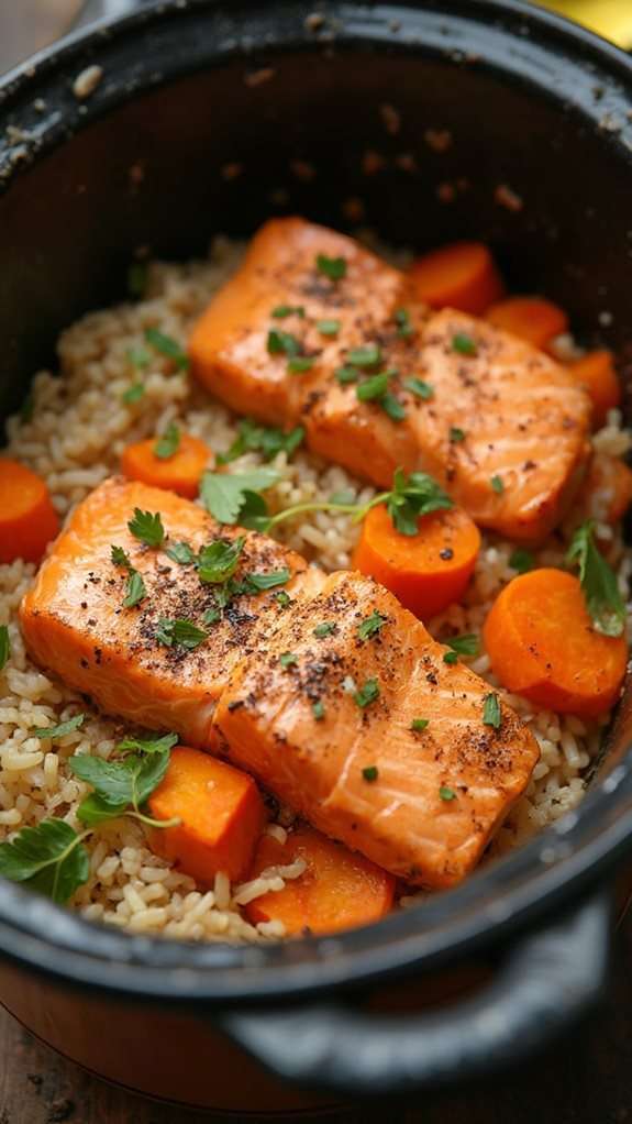 Picture of Tasty Crockpot Dog Food Recipes Featuring Salmon - Pups Gourmet Kitchen